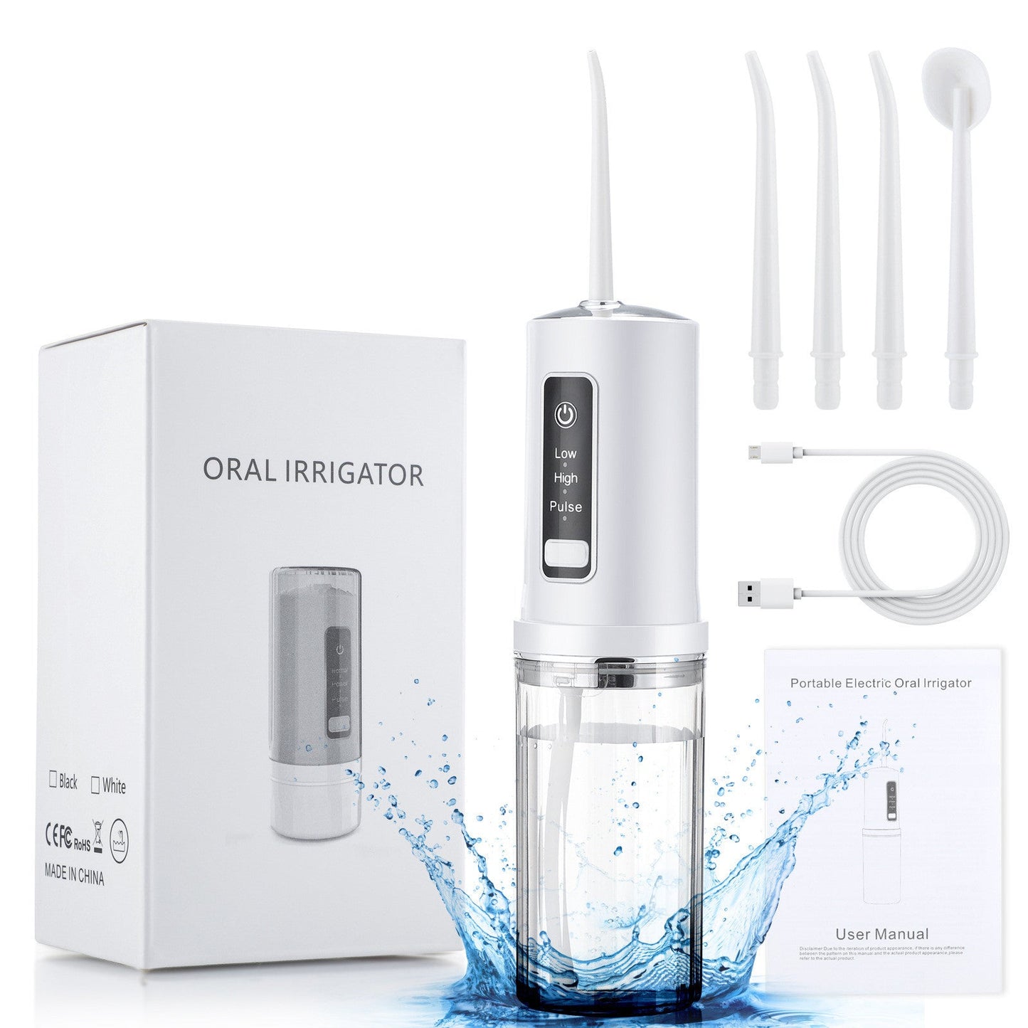 Cordless Water Flosser Dental Teeth Cleaner, Rechargeable
